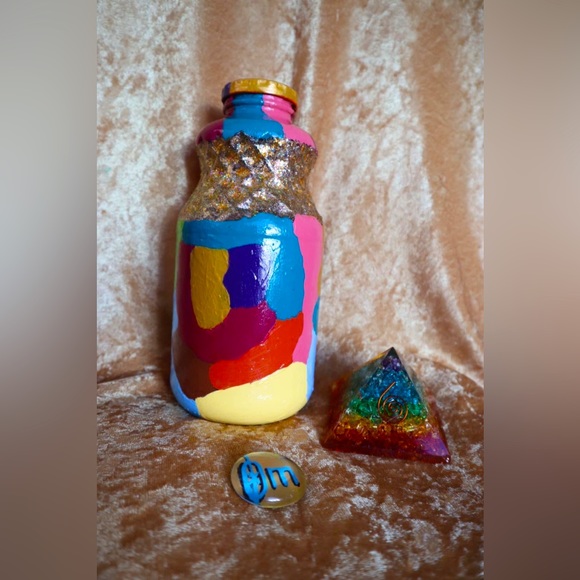 Hand Crafted Cosmic Consciousness Gypsy Jar Psychedelic - Picture 4 of 6